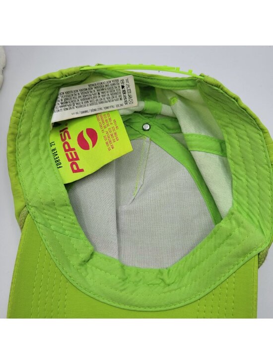 Forever 21 x Pepsi Neon Green Unisex One Size Snapback Hat Bold Logo Bright Camp main image 7